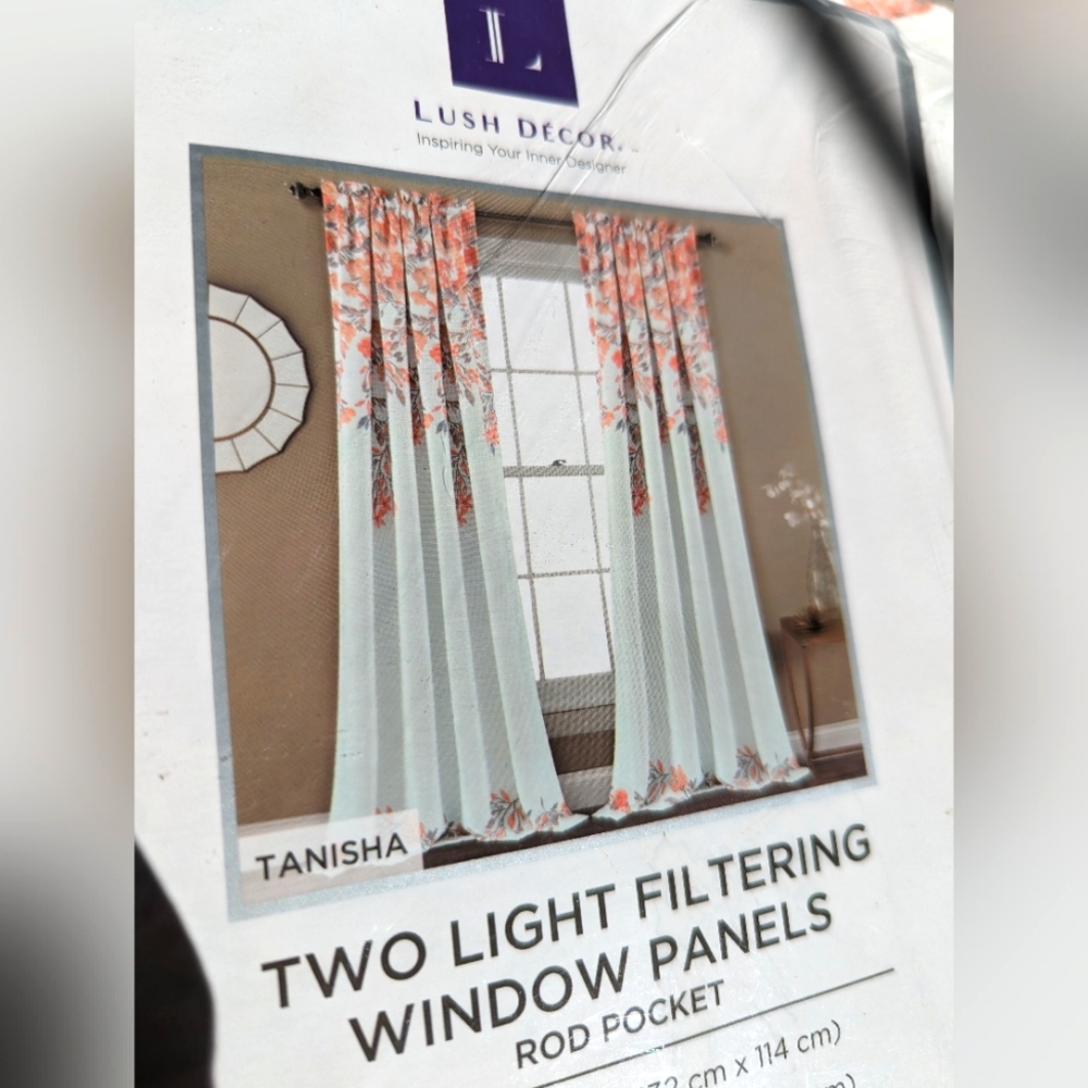 Lush Decor Light Filtering Curtains Price For 2 Packages